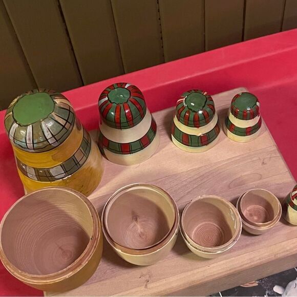 Vintage Snowman Nesting Dolls Hand Painted Terry’s Village 5 Figures - Picture 8 of 8